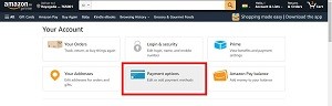 payment method amazon prime